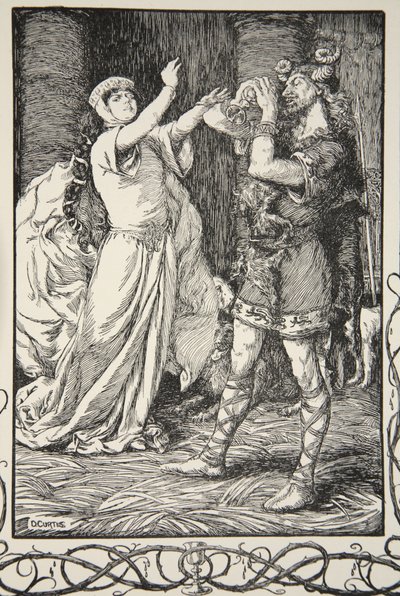 Die Königin rief ihm zu, aufzuhören, Illustration aus 